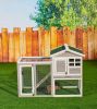 48 in. Large Chicken Coop Wooden Rabbit Hutch Gray