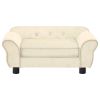 Dog Sofa Cream 28.3"x17.7"x11.8" Plush
