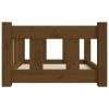 Dog Bed Honey Brown 21.9"x17.9"x11" Solid Wood Pine