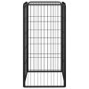 Dog Playpen 4 Panels Black 19.7"x39.4" Powder-coated Steel