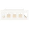 Dog Bed White 41.5"x29.7"x11" Solid Wood Pine