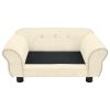 Dog Sofa Cream 28.3"x17.7"x11.8" Plush