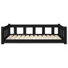 Dog Bed Black 41.5"x29.7"x11" Solid Wood Pine