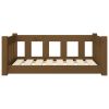 Dog Bed Honey Brown 29.7"x21.9"x11" Solid Wood Pine