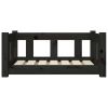 Dog Bed Black 25.8"x19.9"x11" Solid Wood Pine